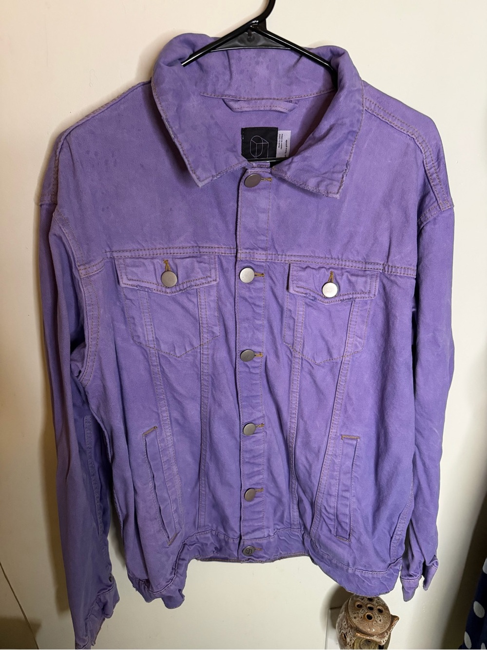 Original Use Lavender Denim Trucker Jacket